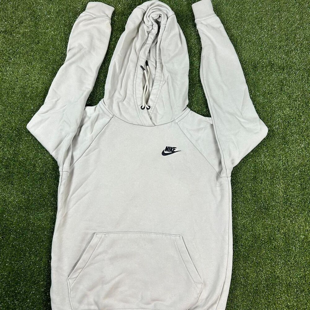 Nike Men's White and Grey Hoodie